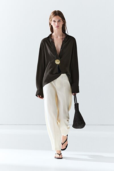 Massimo Dutti Total look dökümlü gömlek