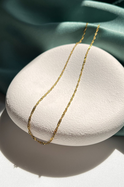 Berilya Aksesuar Steel Singapore Chain Necklace