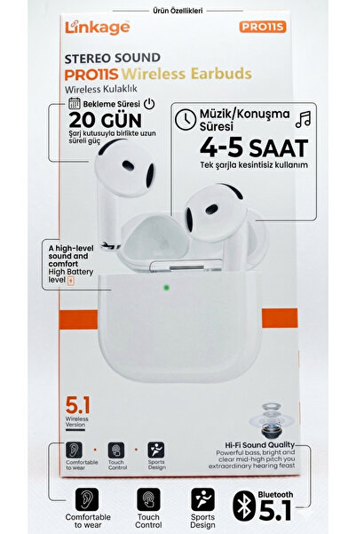 Linkage PRO11S Streo Sound Bluetooth Kulaklık Son Model 5.1 Akıllı Gürültü En...