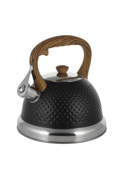 Kamille Fierbător cu fluier 2.7L din oțel inoxidabil negru