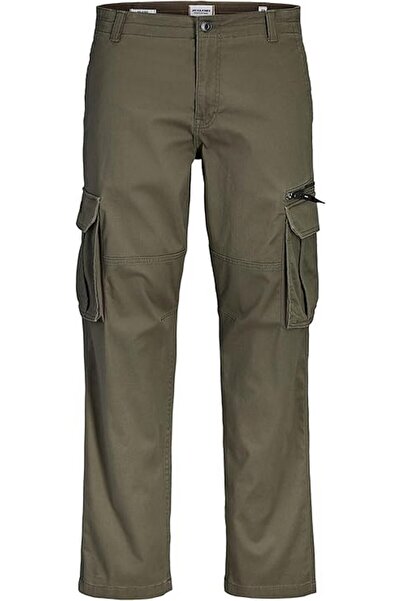 Jack & Jones Мъжки карго панталони Dover, свободна кройка, цвят каки, размер XS