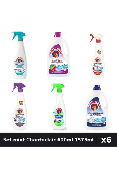 Chanteclair Set 6 Degresant și Detergent 600ml 1575ml - Lavanda, Marsilia, Lă...