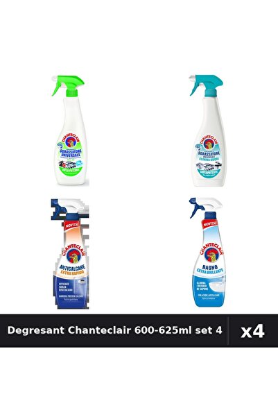 Chanteclair Set 4 Degresant Universal și Anticalcar 600-625ml - Lămâie, Anti-...