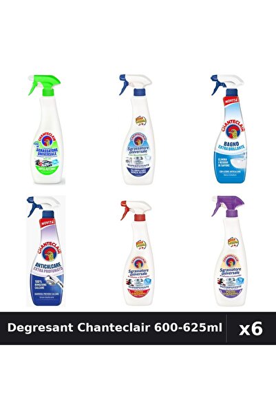Chanteclair Set 6 Degresant Universal și Anticalcar 600-625ml - 6 Arome, Cura...