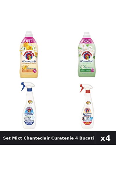 Chanteclair Set 4 Balsam și Degresant - 1800ml, 600ml - Flori Portocal, Mosc,...