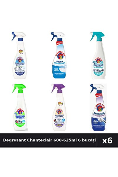 Chanteclair Set 6 Degresant Universal 600-625ml - 6 Arome, Bicarbonat, Lavand...