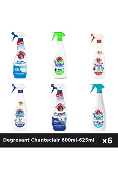 Chanteclair Set 6 Degresant Universal 600ml-625ml - 6 Arome, Anticalcar, Bica...