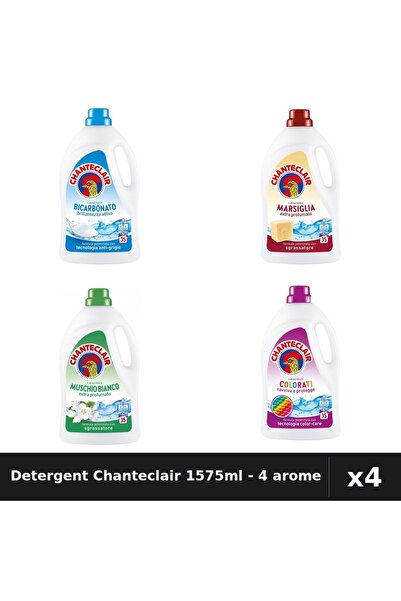 Chanteclair Pachet 4 Detergent Lichid Rufe 1575ml 35 Spalari - Color, Bicarbo...