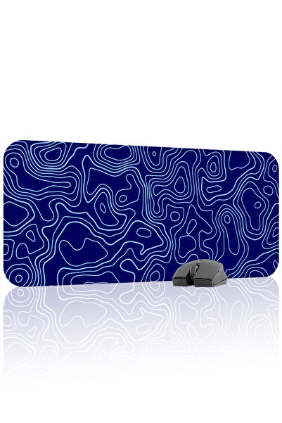 mousepad bastir لوحة ماوس للألعاب باللون الأزرق الداكن مقاس 70 × 30 XL، قاعدة...