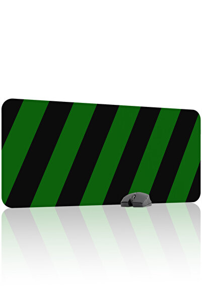 mousepad bastir Verde Negru 90x40 XXL Fan Gaming Mouse Pad Bază anti-alunecar...