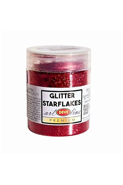 Deve Glitter starflakes metallic vision, DEVE, 50gr ruby ​​red glitter, Ruby Red