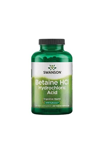 SWANSON Betaine HCl Acid Clorhidric cu VegPeptase 250 Capsule -