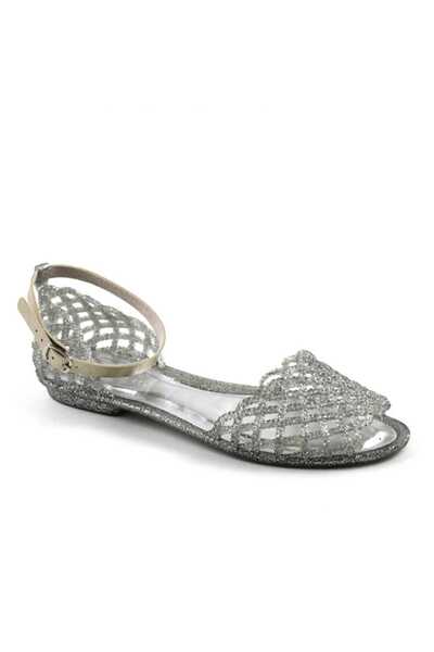 mm Women's lightweight Sandals with ankle strap 610-SILVER