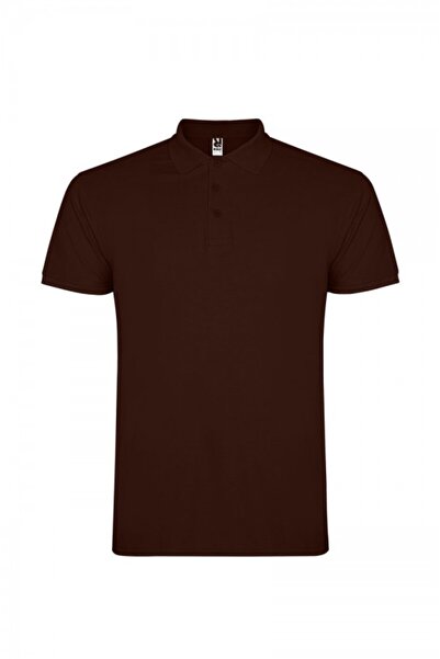 ROLY Tricou polo barbati, bumbac 100%, Star, ciocolatiu