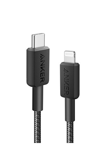Anker 322 Lightning Şarj Kablosu, 90 cm, Siyah - A81B5