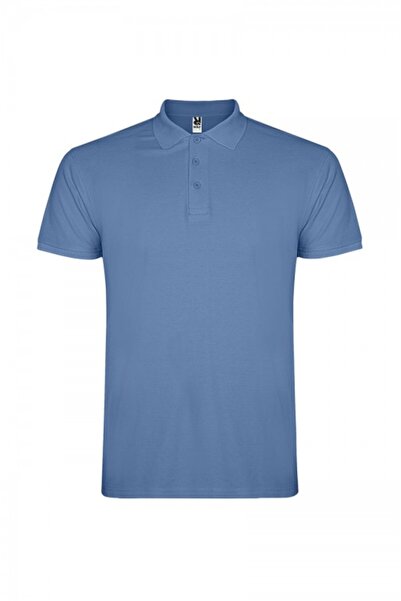 ROLY Tricou polo barbati, bumbac 100%, Star, albastru riviera