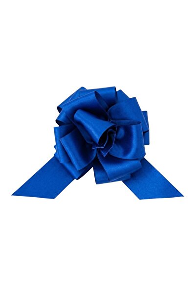 BRIZZOLARI Satin self-forming bow tie navy blue