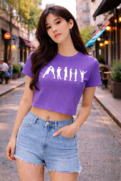 puolikuu Tricou crop imprimat Arirang World Tour BTS