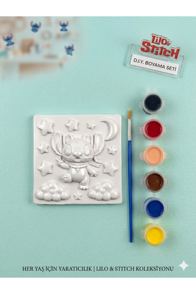 The Art Of Casting Stitch Boyama Seti Aktivite Kiti 1 obje 1 fırça 6 boya