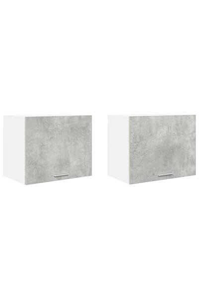 vidaxl Wall cabinet with 2 doors Concrete grey and White 50 x 31 x 40 cm
