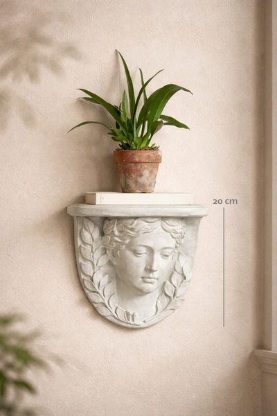 Yaratıcı sanatlar atölyesi Greek Bust Design Wall Shelf Wall Flower Holder My...