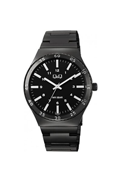 Q&Q Ρολόι Ανδρικό Black Stainless Steel Q70B-007PY