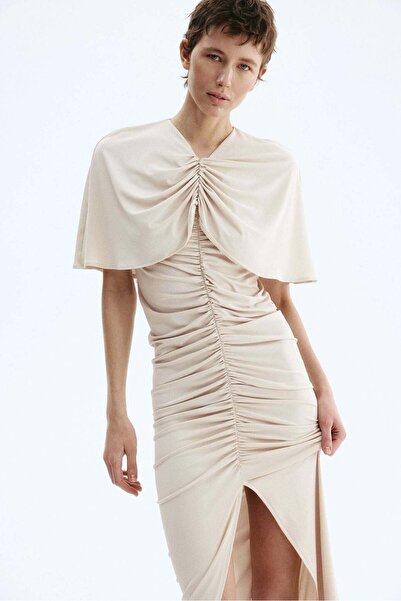 H&M Draped cape-detail dress