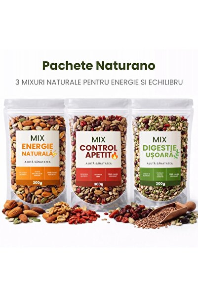 natura Naturano Package 🥜 – 3 Natural Mixes for Energy and Balance (3 x 300g)