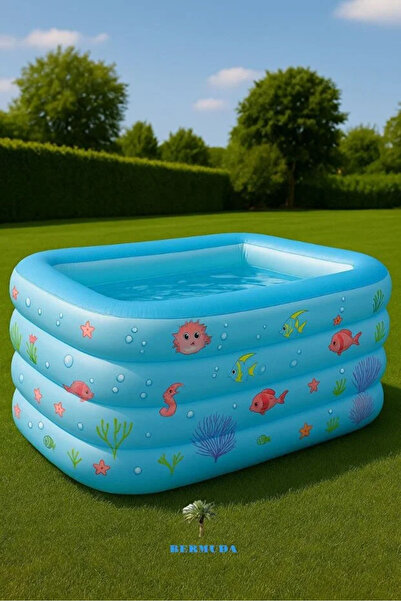 BESTWAY BERMUDA 4 Boğumlu Şişme Çocuk Havuzu 1909089 – 140x100x70 Cm – Büyük Boy