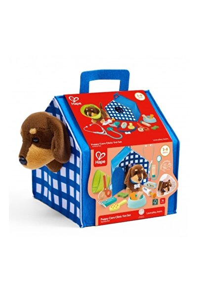 Hape Set de joacă, Hape, set de veterinar, 16 piese