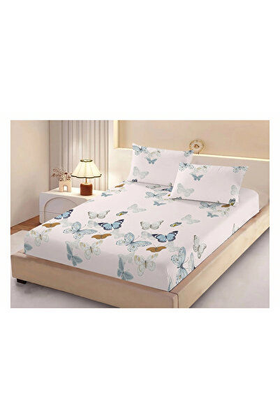 NufJoy Set cearceaf de pat cu elastic 180x200x25 cm si 2 fete perna 50x70 cm ...