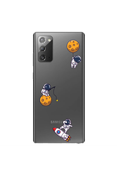 Other Samsung Note 20 Cute astronauts Transparent Silicone TPU Θήκη