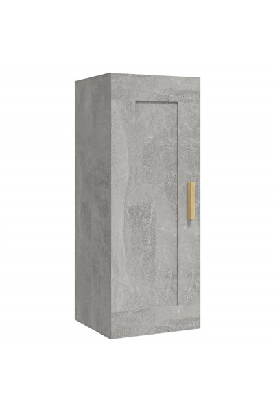 vidaxl Dulap de perete, gri beton, 35x34x90 cm, lemn compozit