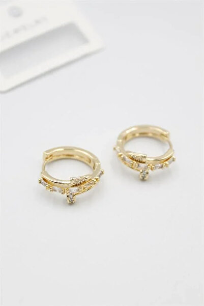 Marsilyan Nvdn- Ieg - Stone-Studded Nail Earrings - Gold Iegrs-Nvdn1