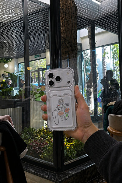 DoaCase iPhone 17 Pro Max Uyumlu Kartlıklı Şeffaf Kılıf Köşe ve Kamera Koruma...