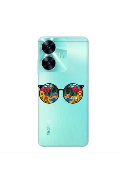 Other Realme C55 Round Glasses Transparent Silicone TPU Θήκη