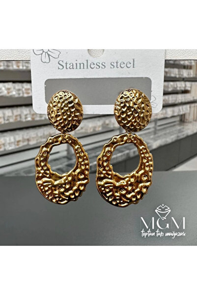Marsilyan Nvdn- Ieg - Stoneless Gold Plated Earrings Iegrs-Nvdn1