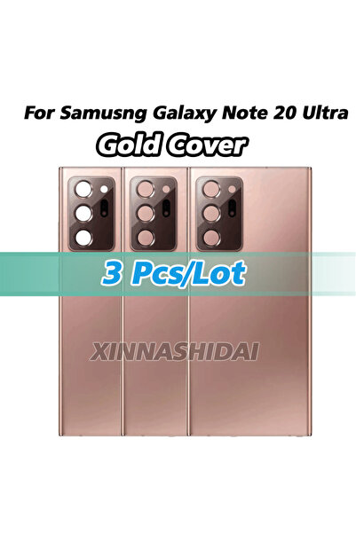Choice1 3 pcs gold cover New For Note20 Ultra N980 Battery Back Cover Glass P...