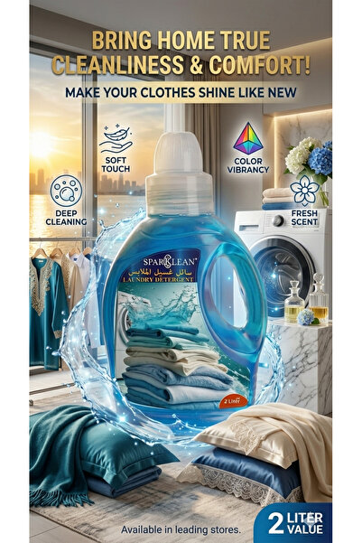 SPARKLEAN Liquid Laundry Detergent, Deep Cleaning, Color Safe, Fresh Scent, G...