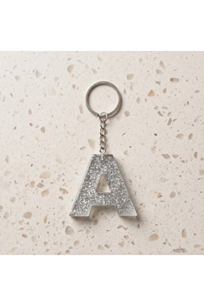 Luvia Accesories سلسلة مفاتيح على شكل حرف A من الإيبوكسي