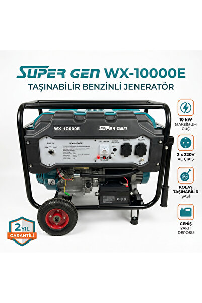 Uğur Bobinaj 10KVA Marşlı Benzinli Jeneratör Monofaze (220V)
