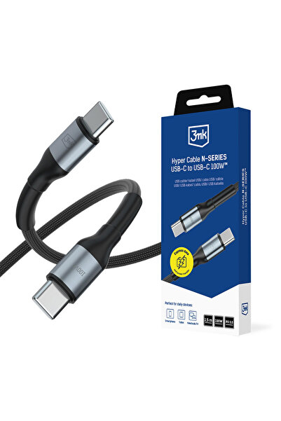OEM 3mk - Cablu de date Hyper N-Series - Type-C la Type-C, 100W, 20V/5A, 1.5m...