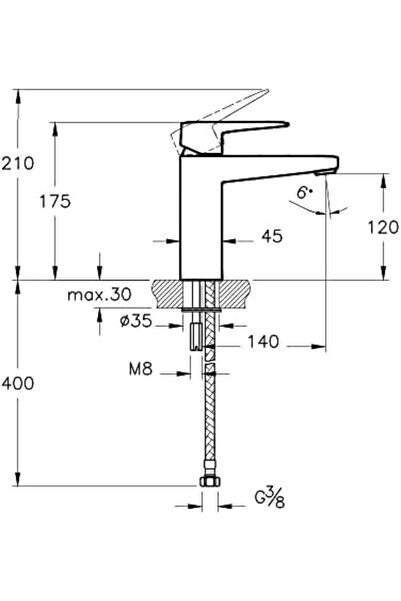 Yıldızan Terra Organik Ora A42804 High Sink Faucet, Chrome Terra Organik 1025782