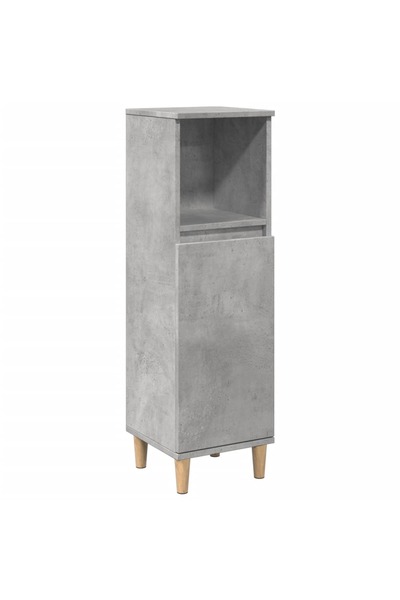 vidaxl Bathroom cabinet, concrete grey, 30x30x100 cm, engineered wood