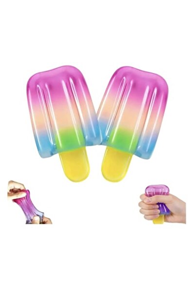 MASHASHOP Jucărie senzorială, Înghețată, squishy, antistres, 1 buc., multicol...