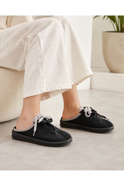a ayak&kabım official Women's Sneaker Slippers Genuine Leather Thick Sole Comfortable Daily Sports Slippers