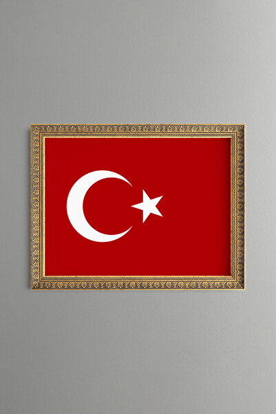 epiqart علم تركيا - إطار بنمط عتيق - موديل رفيع