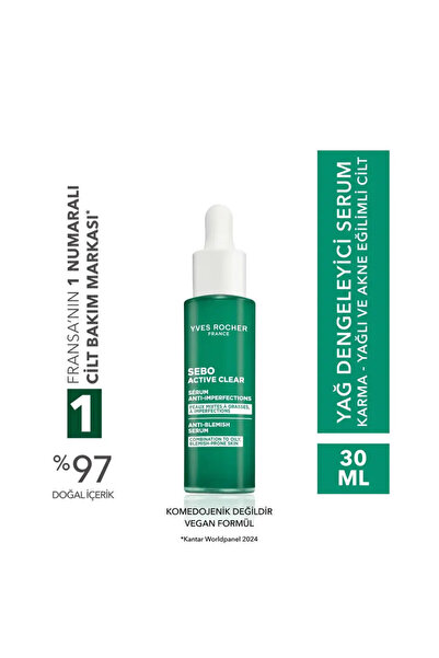 Yves Rocher Arındırıcı Yağ Dengeleyici Serum-Süksinik Asit&Çinko-Sebo Active ...