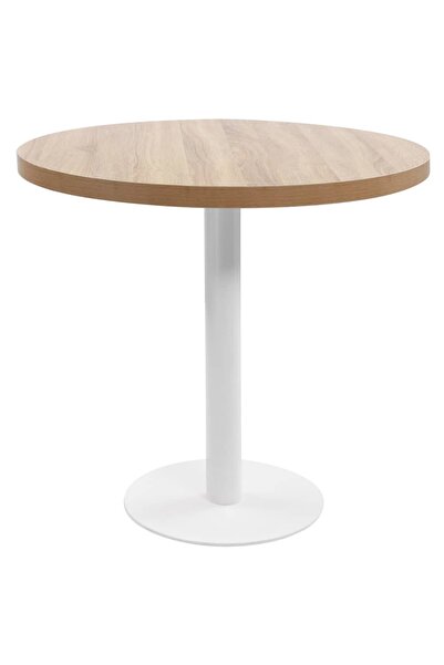 vidaxl Masă de bistro, maro deschis, 80 cm, MDF