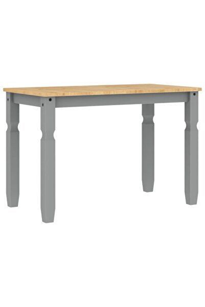 vidaxl Masă de sufragerie "Corona", gri 112x60x75 cm lemn masiv de pin